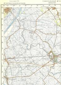 1985 sowjetrussische militärische Edition der toporaphische Karte Wilster