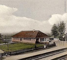 1960 Empfangsgebäude Bahnhof Wilster an der Marschbahn