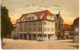 1913 Markt, Marktstraße (Op de Göten) in der Stadt Wilster
