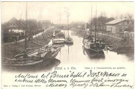 1903 Büttel, Siedlung und Hafen am Bütteler Kanal