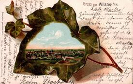 1900 Blick aus nordwestlicher Richtung auf die Stadt Wilster