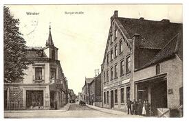 1914 Burger Straße mit Duncker´s Gasthof in der Stadt Wilster