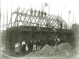ca. 1930 Baufirma Bredfeld & Witt, Wilster - Richtfest für einen Neubau