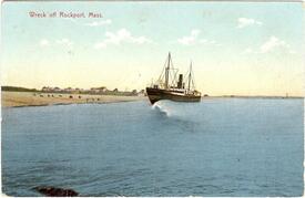 Ansichtskarte 1902 Steamer WILSTER - auf ein Riff gelaufen und gestrandet