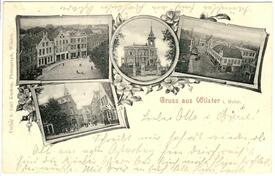 1897 Markt , Marktstraße (Op de Göten), Villa Schütt, Kohlmarkt in der Stadt Wilster