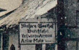1929 Wewelsfleth - Reklameschild Gasthof und Schlachterei Mahn