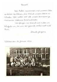 1956 Chronik Klasse 5b der Mittelschule Wilster - gemischte Klasse mit Lehrer Gernot Rosenau