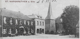 1918 St. Margarethen - Marktplatz und Kirche