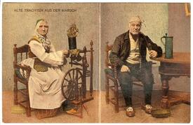 Tracht der Wilstermarsch 1902 Altes Bauernpaar