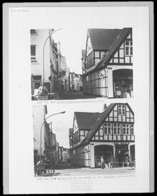 1974 Blick vom Markt in die Deichstraße in der Stadt Wilster