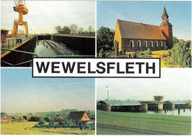 1980 Wewelsfleth - Peters Werft, Trinitatis Kirche , Stör Sperrwerk