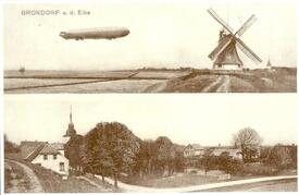 1912 Zeppelin über Brokdorf an der Elbe