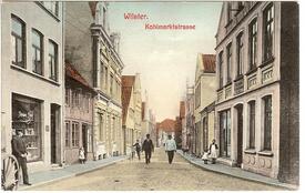 1907 Straße Kohlmarkt in der Stadt Wilster