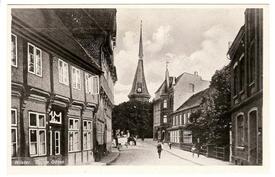 1936 Straße Op de Göten, Altes Rathaus, Markt, Kirche in der Stadt Wilster