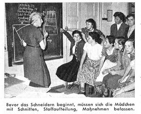 1955 Nähstube Jugend-Rot-Kreuz Mittelschule Wilster - Bericht in Das Sternchen, Heft 43