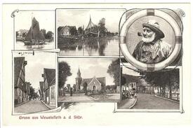 1907 Wewelsfleth - Stör, Frachtewer, Werft, Trinitatis Kirche, Neustadt