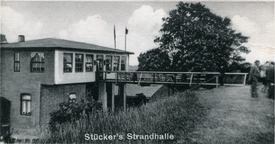 1933 Strandhalle Stücker am Deich der Elbe bei Brokdorf