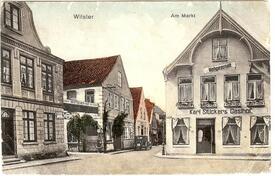 1920 Markt, Zingelstraße. Nordwestliche Ecke des Markt in der Stadt Wilster