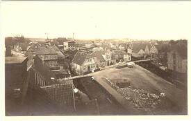 1875 Blick auf den alten Hafen am Rosengarten und auf das Helgenland in Wilster