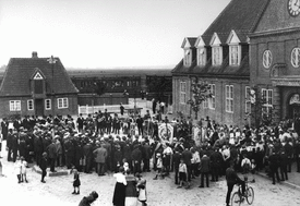 1922 Bahnhof in Wilster, Empfang der Gäste der Liedertafel zum 80ten Stiftungsfest
