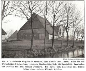 1913 Wirtschaftsteil / Achterhus eines Barghus in Schotten, Gemeinde Nortorf in der Wilstermarsch