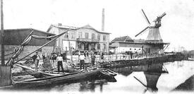 1900 Stadt Mühle und Meierei an der Wilsterau in Wilster