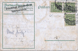 1920 Wehrschatzkarte des Nordmarkverein e.V. - Deutscher Verein für das nördliche Schleswig