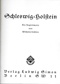 1936 Schleswig-Holstein - Bildband - Reihe "Die deutschen Bücher"
- Frontblatt _