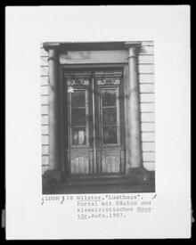 1907 Portal des Großen Gartenhauses im Bürgermeister Garten in der Stadt Wilster