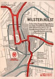 1935 Stadt Wilster - Lageplan - Straßen, Gewässer