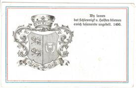 1919 Wappen Schleswig-Holstein - up ewich ungedeelt