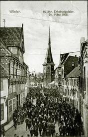 1908 Kundgebung vor dem Alten Rathaus der Stadt Wilster
