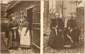 1907 Pfeife rauchende Frauen in Kudensee in der Wilstermarsch