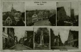 Rosengarten, Kohlmarkt, Markt, Burger Straße, Denkmal 1870/71 in Wilster