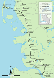 Marschbahn an der Westküste Schleswig-Holstein