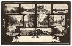 1905 Mehrbildkarte mit 12 Miniaturen aus der Stadt Wilster