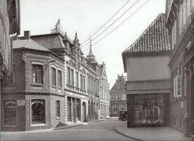 1925 obere Schmiedestraße, Amtsgericht an der Rathausstraße in der Stadt Wilster