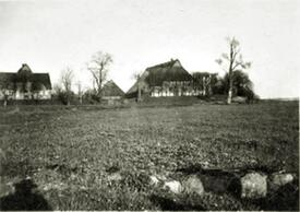 1935 Gehöfte auf einer Warft in Dammducht, Wewelsflether Außendeich