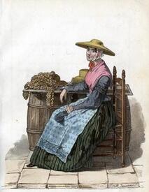 1822 Störkringelverkäuferin von der Stör in Hamburg