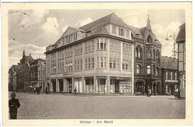 1914 Marktplatz und Marktstraße (heutige Op de Göten) in der Stadt Wilster