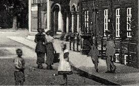 1914 Detail Marktstraße - die spätere Op de Göten in der Stadt Wilster