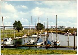 1967 Sportboothafen, Hochbrücke über die Stör bei Heiligenstedten