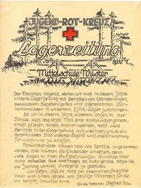 1952 Sommerlager der Mittelschule Wilster in Torfhaus im Harz - Titelblatt der Lagerzeitung