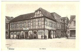 1916 Markt, Ecke Op de Göten / Deichstraße, Hotel Wilstermarsch Haus in der Stadt Wilster