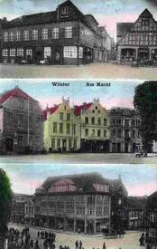 1930 Op de Göten, Deichstraße, Markt in der Stadt Wilster