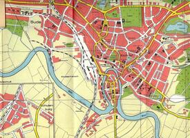 1955 Stadtplan Itzehoe