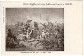 09. April 1848 Heldenkampf des aus Studenten und Turnern bestehenden schleswig-holsteinischen Freiwilligen-Corps gegen dänische Übermacht