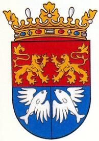 Wappen der Grafen von Brockdorff am Schloss Schney