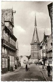 1960 Op de Göten, Altes Rathaus, Markt, Kirche in der Stadt Wilster