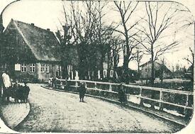 1904 Wewelsfleth - Straße Neustadt (heutige Dorfstraße) und Straße Am Hafen